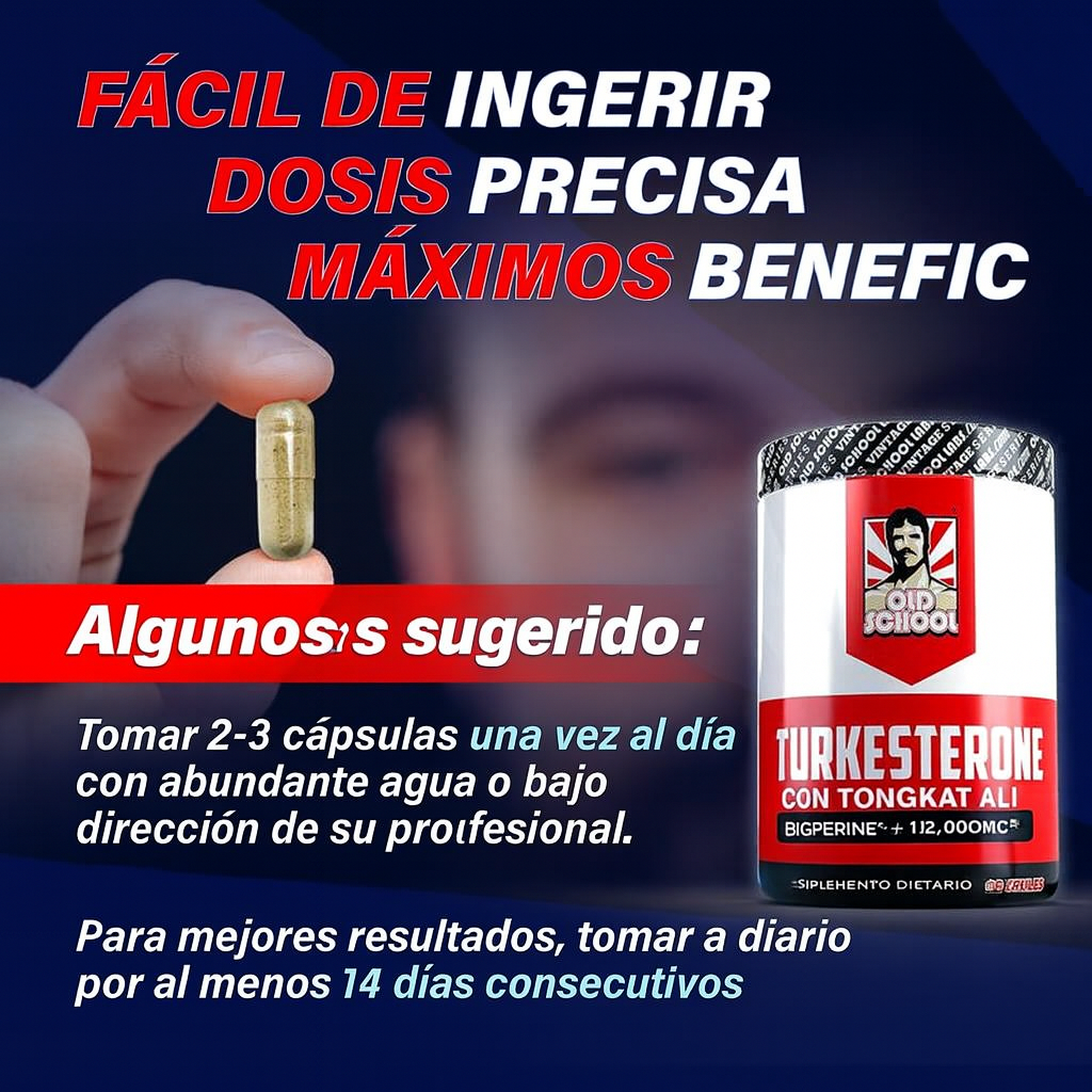 Turkesterone Tongkat Ali Original – Rendimiento Real - 120 Capsulas🧔♂️💪